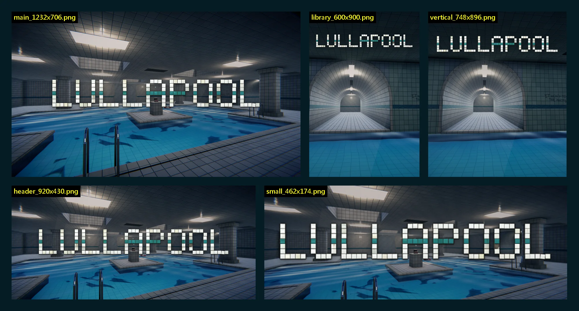 LULLAPOOL Steam 商店素材：主膠囊、遊戲庫膠囊、直式膠囊、標頭與小膠囊
