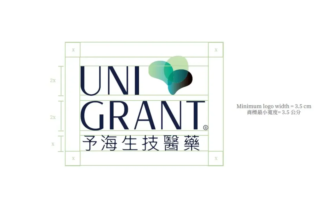 UNI GRANT 標誌留白與最小尺寸